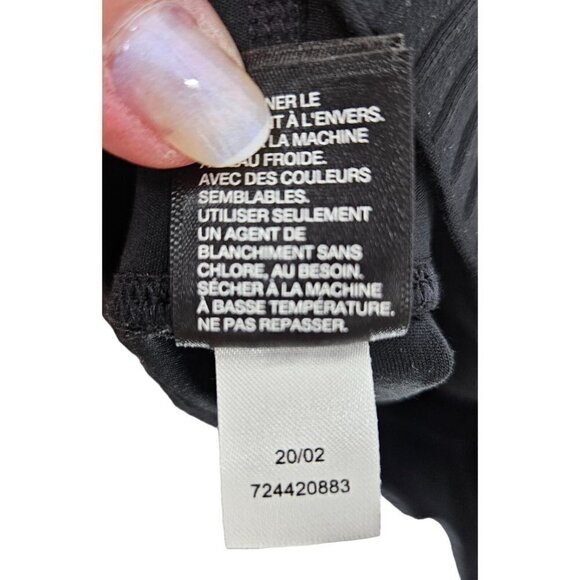 Zella Leggings Womens XS 0 2 4 Black Mid Rise Cross Over Waist Band Cropped NEW - Picture 8 of 9